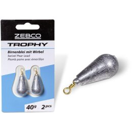 Zebco Trophy Birnenblei mit Wirbel 30g 2Stk.